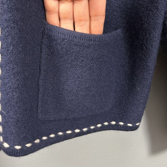 Karen Scott Light Navy Blue Tweed Style Cardigan size M sweater lady - Picture 11 of 16